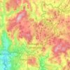 Topografische kaart Santiago de Compostela, reliëfkaart, hoogtekaart