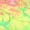 Topografische kaart Bannalec, reliëfkaart, hoogtekaart