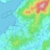 Topografische kaart Vilagarcía de Arousa, reliëfkaart, hoogtekaart