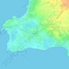 Topografische kaart Penmarc'h, reliëfkaart, hoogtekaart