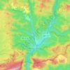 Topografische kaart Burgui, reliëfkaart, hoogtekaart