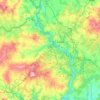 Topografische kaart Lugo, reliëfkaart, hoogtekaart