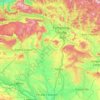 Topografische kaart Río Arga, reliëfkaart, hoogtekaart