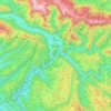 Topografische kaart Tolmin, hoogte, reliëf