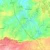 Topografische kaart Tinténiac, reliëfkaart, hoogtekaart