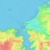 Topografische kaart Saint-Malo, reliëfkaart, hoogtekaart