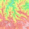 Topografische kaart Somiedo, hoogte, reliëf