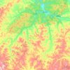 Topografische kaart 古莲镇, hoogte, reliëf