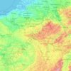 Topografische kaart Maas, hoogte, reliëf