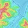 Topografische kaart 九肚 Kau To, reliëfkaart, hoogtekaart