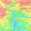 Topografische kaart Quimper, reliëfkaart, hoogtekaart