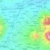 Topografische kaart Kediri, hoogte, reliëf