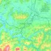 Topografische kaart Oviedo, reliëfkaart, hoogtekaart