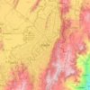 Topografische kaart Bogota, hoogte, reliëf