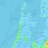 Topografische kaart Noord-Holland, hoogte, reliëf