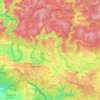 Topografische kaart Chiny, hoogte, reliëf