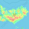 Topografische kaart Melville-eiland, hoogte, reliëf