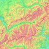 Topografische kaart Valais/Wallis, hoogte, reliëf