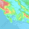 Topografische kaart Grad Ploče, hoogte, reliëf