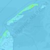 Topografische kaart Vlieland, hoogte, reliëf
