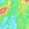 Topografische kaart Caldas de Reis, reliëfkaart, hoogtekaart