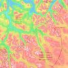 Topografische kaart Troms, hoogte, reliëf