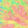 Topografische kaart Troms, reliëfkaart, hoogtekaart