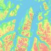 Topografische kaart Troms, reliëfkaart, hoogtekaart