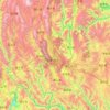 Topografische kaart 大理白族自治州, hoogte, reliëf