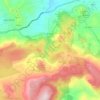 Topografische kaart Zuheros, hoogte, reliëf