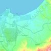 Topografische kaart Jaramijó, reliëfkaart, hoogtekaart