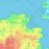 Topografische kaart Dinard, reliëfkaart, hoogtekaart