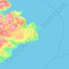 Topografische kaart Finnmark, reliëfkaart, hoogtekaart