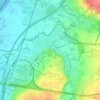 Topografische kaart Moelingen, hoogte, reliëf