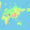 Topografische kaart Россия, hoogte, reliëf