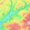 Topografische kaart Verviers, hoogte, reliëf