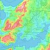 Topografische kaart Ferrol, reliëfkaart, hoogtekaart