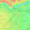 Topografische kaart Ottawa, reliëf, hoogte