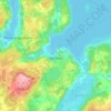 Topografische kaart Midland, reliëf, hoogte