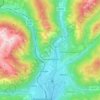 Topografische kaart Crevoladossola, hoogte, reliëf