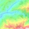 Topografische kaart Pinos Genil, hoogte, reliëf