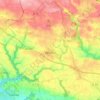 Topografische kaart Melgven, reliëfkaart, hoogtekaart