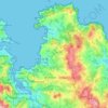 Topografische kaart Oleiros, reliëfkaart, hoogtekaart