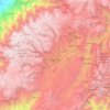 Topografische kaart Cuenca, reliëfkaart, hoogtekaart