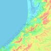 Topografische kaart Parroquia Pedernales, reliëfkaart, hoogtekaart