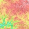 Topografische kaart Bertrix, hoogte, reliëf