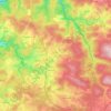 Topografische kaart Libin, hoogte, reliëf