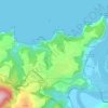 Topografische kaart Muros de Nalón, hoogte, reliëf