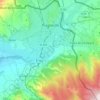 Topografische kaart Puigcerdà, reliëfkaart, hoogtekaart