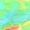 Topografische kaart Pola de Siero, reliëfkaart, hoogtekaart
